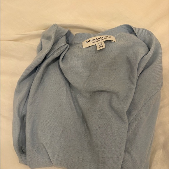 Banana Republic Soft Blue Extra Fine Merino Wool Sweater - Picture 2 of 3